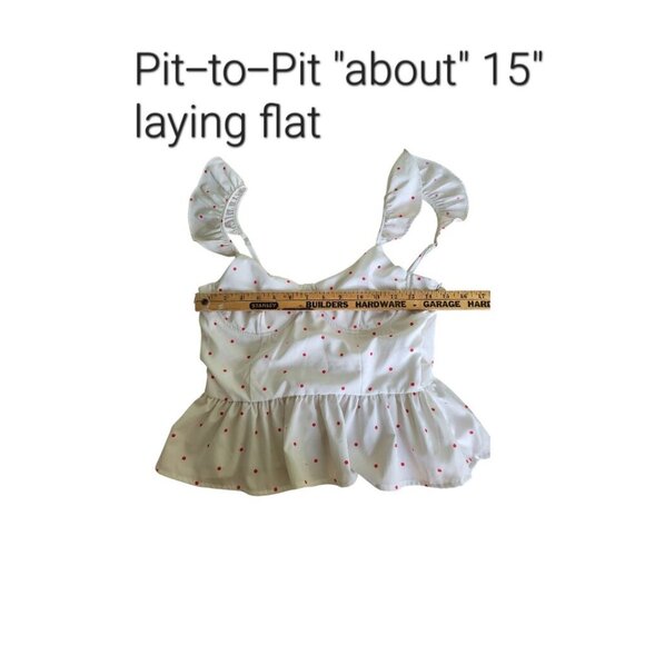 Sugarlips Red Polka Dot Corset Top Size M whimsical fun summer romantic - Picture 6 of 8